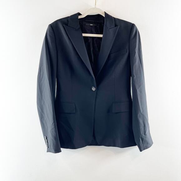 BOSS Hugo Boss Peak Lapel Single Breasted Blazer & Trouser Pant Sets Black 2 - Picture 5 of 14